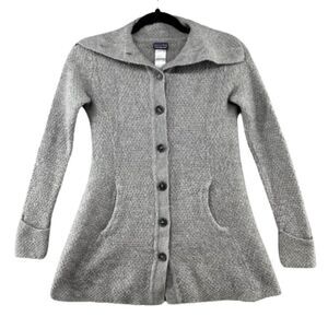 Patagonia Merino Wool Knit Button Down Sweater Coat Women's Small